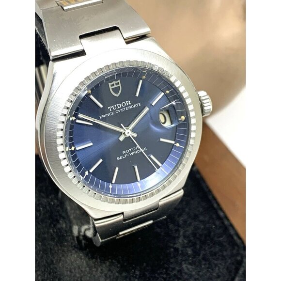 Tudor Mens Watch 9101/0 Vintage Prince Oysterdate Swiss Automatic Blue Dial 38mm - Picture 14 of 15